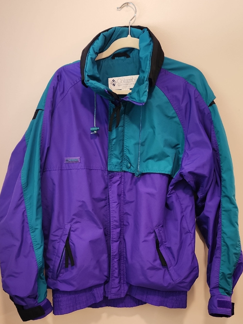 Vintage Columbia Ski Jacket 3 in 1 Purple Teal Gaper Day Criterion size Large